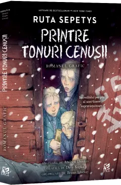 Coperta cărții Printre tonuri cenusii. Romanul grafic