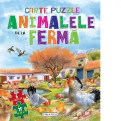 Coperta cărții Animalele de la ferma. Carte puzzle