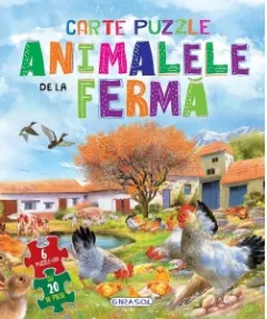 Coperta cărții Animalele de la ferma. Carte puzzle