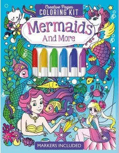 Coperta cărții Mermaids and more creative pages coloring kit
