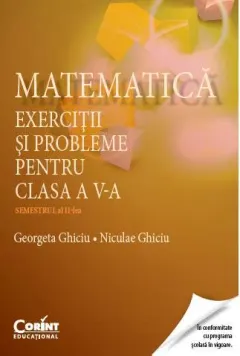Coperta cărții Matematică. Exerciții și probleme pentru clasa a V-a. Semestrul al II-lea