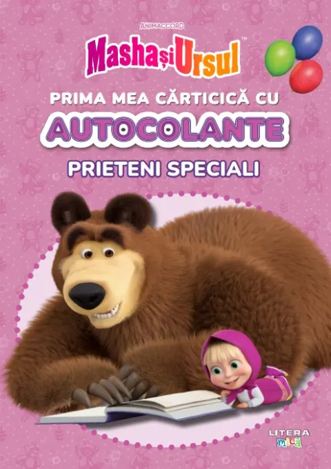 Coperta cărții Masha si Ursul. Prima mea carticica cu autocolante. Prieteni speciali