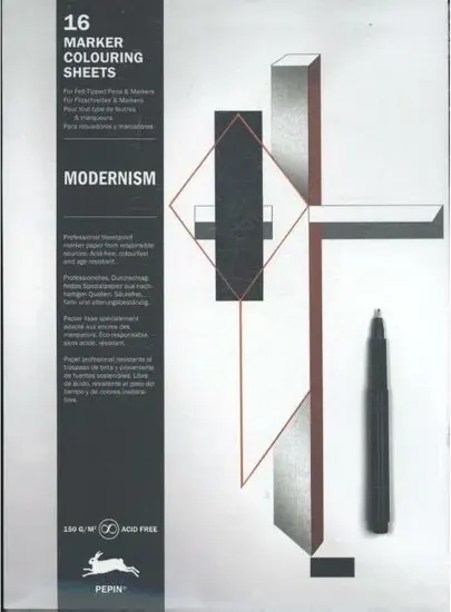 Coperta cărții Modernism: Marker Colouring Book