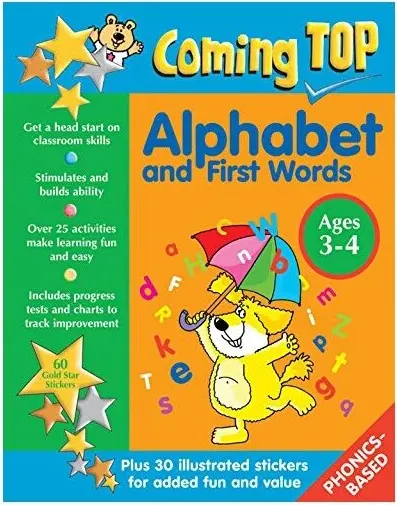 Coperta cărții Alphabet and First Words, Ages 3-4