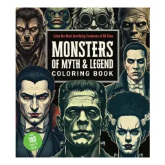 Coperta cărții Monsters of Myth and Legend Coloring Book Color the Most Horrifying Creatures of All Time - Over 100 Pages to Color!