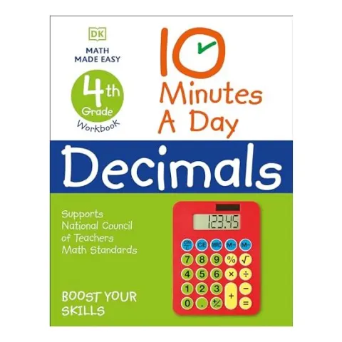 Coperta cărții 10 Minutes a Day Decimals, 4th Grade, DK Publishing