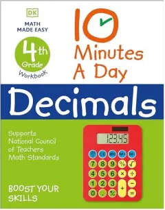 Coperta cărții 10 Minutes a Day Decimals, 4th Grade, DK Publishing