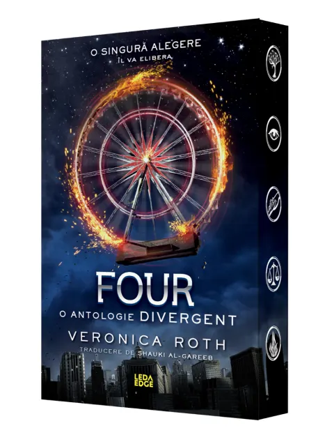 Coperta cărții Four, o antologie Divergent