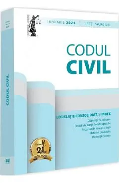 Coperta cărții Codul civil Ianuarie 2025