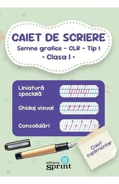 Coperta cărții Caiet de scriere - Semne grafice - CLR - Tip 1 - Clasa 1