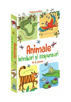Coperta cărții Animale. Întrebări și răspunsuri. 50 de jetoane
