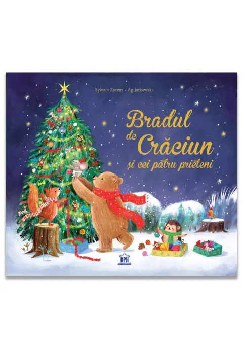 Coperta cărții Bradul de Crăciun și cei patru prieteni