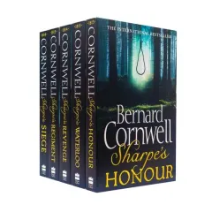 Coperta cărții Bernard Cornwell Richard Sharpes Series 16 To 20 - 5 Books Set - Revenge, Regiment, Waterloo, Siege, Honour