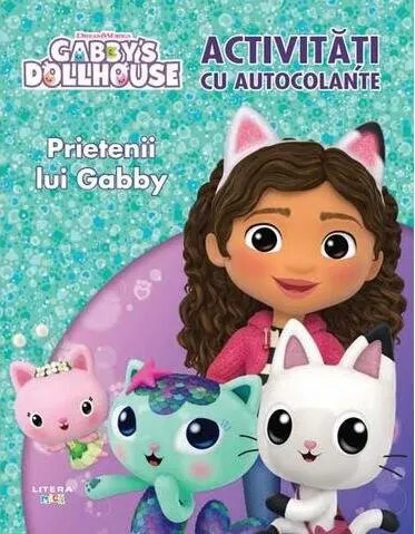 Coperta cărții Gabby's Dollhouse. Activitati cu autocolante. Prietenii lui Gabby