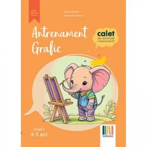 Coperta cărții Antrenament grafic Nivel I (4-5 ani). Caiet de activitate independenta