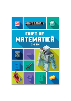 Coperta cărții Minecraft - Caiet de matematică 7-8 ani
