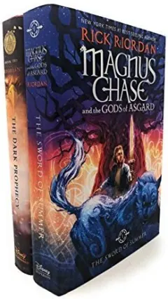 Coperta cărții Magnus Chase And The Gods Of Asgard + Trials of Apollo The Dark Prophecy (2 Books Collection Set)