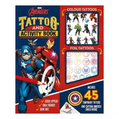 Coperta cărții Marvel Avengers: Tattoo and Activity Book