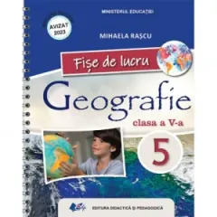 Coperta cărții Geografie. Caietul elevului pentru clasa a V-a, fise de lucru