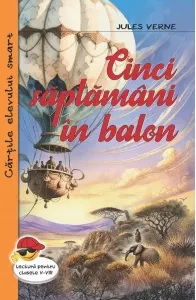 Coperta cărții Cinci saptamani in balon