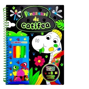 Coperta cărții Dinozauri de catifea. Carte de colorat