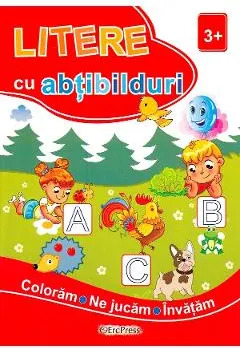 Coperta cărții Litere cu abtibilduri +3 ani