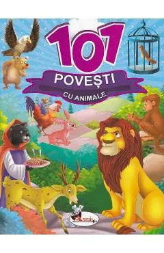 Coperta cărții 101 povesti cu animale