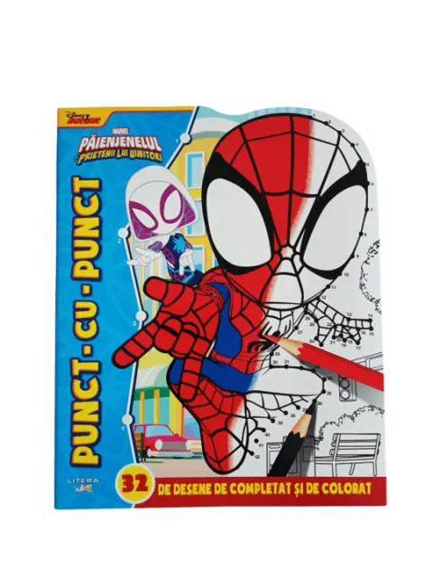 Coperta cărții Disney Junior. Marvel. Paienjenelul si prietenii lui uimitori. Punct-cu-punct