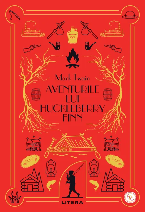 Coperta cărții Aventurile lui Huckleberry Finn. Volumul 19. Biblioteca pentru copii