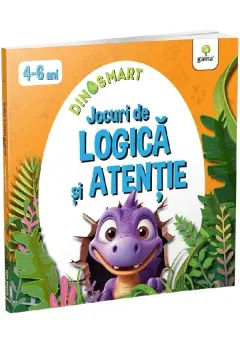 Coperta cărții Jocuri de logica si atentie/DinoSMART