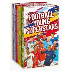 Coperta cărții Football Young Superstars 12 Books Box Set: Jude Bellingham, Marcus Rashford, Phil Foden, Bukayo Saka, Kylian Mbappe