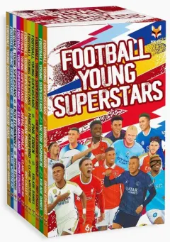 Coperta cărții Football Young Superstars 12 Books Box Set: Jude Bellingham, Marcus Rashford, Phil Foden, Bukayo Saka, Kylian Mbappe
