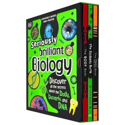 Coperta cărții DK Seriously Brilliant Biology 3 Books Box Set and 1 Poster, Steve Mould