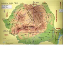 Coperta cărții Plansa Romania, harta fizica