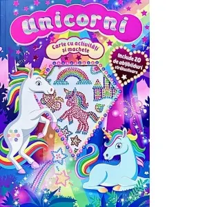 Coperta cărții Unicorni. Carte cu activitati si machete