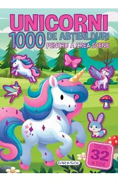 Coperta cărții Unicorni. 1000 de abtibilduri pentru a crea scene