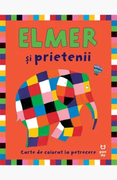 Coperta cărții Carte de colorat la petreceri. Elmer si prietenii