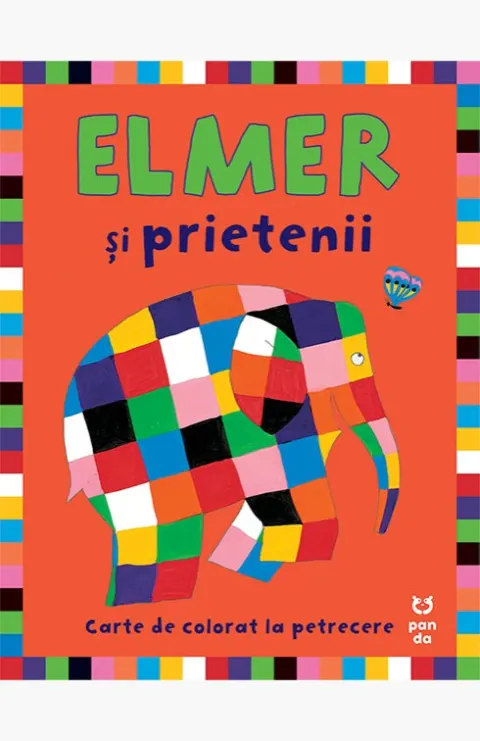 Coperta cărții Carte de colorat la petreceri. Elmer si prietenii