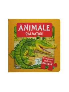 Coperta cărții Prima mea carte cu puzzle. Animale salbatice