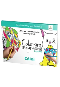 Coperta cărții Colorăm împreună. Caini