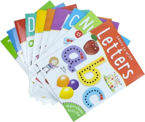 Coperta cărții Miles Kelly Learn To Write Wipe Clean Activity 10 book set