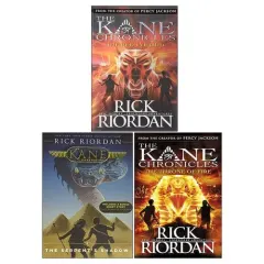Coperta cărții The Kane Chronicles Collection Rick Riordan 3 Books Set Red Pyramid,Throne Fire