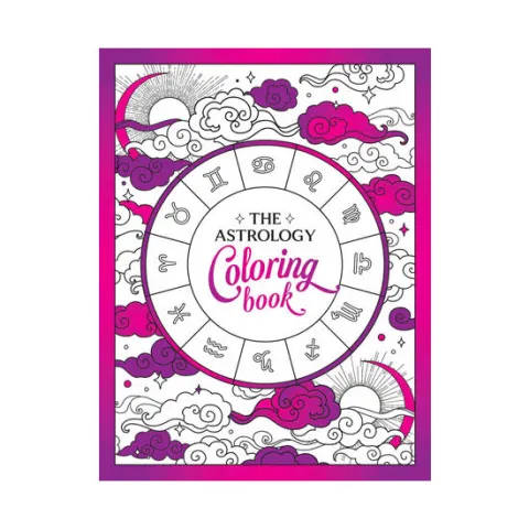 Coperta cărții The Astrology Coloring Book: A Cosmic Journey of Color and Creativity
