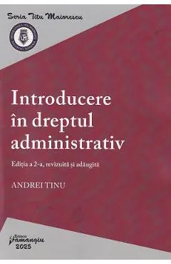 Coperta cărții Introducere în dreptul administrativ