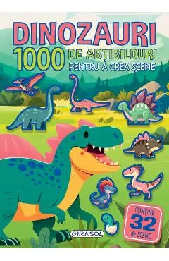 Coperta cărții Dinozauri. 1000 de abtibilduri pentru a crea scene