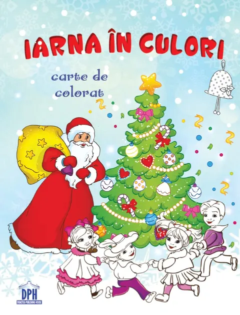 Coperta cărții Iarna în culori. Carte de colorat
