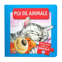Coperta cărții Prima mea carte cu puzzle. Pui de animale