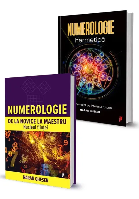 Coperta cărții Pachet Numerologie de la novice la maestru. Nucleul fiintei + Numerologie hermetica. Set 2 carti