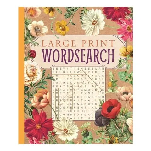 Coperta cărții Large print wordsearch.