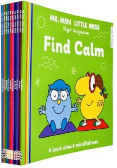 Coperta cărții Mr Men and Little Miss Discover You 10 Books Collection Set By Roger Hargreaves (All Different, I Am Angry, Sharing, Feeling Sad, Worries, Find Calm, Caring, Try Again, Be Yourself & Be Kind)